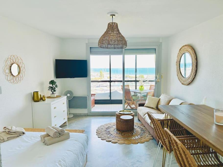 Studio Chic & Cosy Vue Mer, Clim, Parking La Grande Motte Luaran gambar